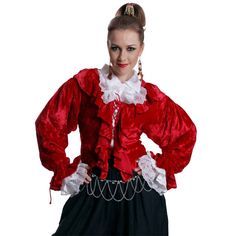 Mary Read Pirate Blouse Medieval Costume Women, Pirate Blouse, Mary Read, Medieval Collectibles, Lady Pirate, Female Pirate Costume, Pirate Jacket, Pirate Outfit, Pirate Shirts