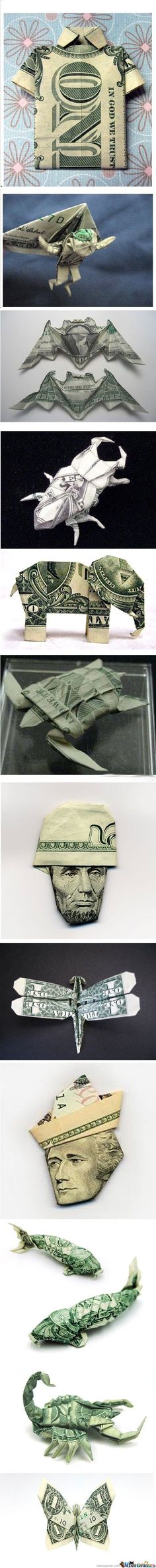 four different types of money sitting on top of each other