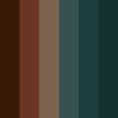 the color palette is dark brown and green