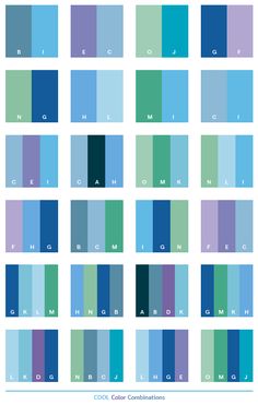 the color scheme for blue and green is shown in this graphic style, which includes different shades