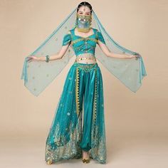 Princess Costumes Dance Embroider Jasmine Costume Party Cosplay Fancy Outfit  | eBay Arabian Princess Costume, Jasmine Princess, Princess Jasmine Costume, Arabian Princess, Fancy Outfit, Dancers Outfit, Garden Party Dress, Princess Inspired, Indian Dance