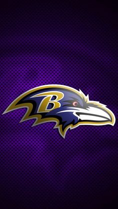 the baltimore ravens logo on a purple background