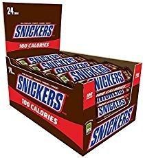 snickkers 100 calories chocolate candy bar display box 24ct each - case of 24