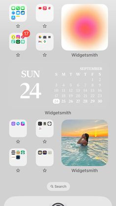 the iphone calendar is displayed with different icons