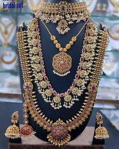 Gujrati Jewellery, Tamil Jewellery, Bharatanatyam Jewellery, Full Bridal Jewellery Set, Jewellery Traditional, South Indian Bridal Jewellery, Wedding Jewellery Designs, Bridal Jewellery Set, Bridal Jewelry Sets Brides