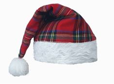 Trendy Fashion Tartan Christmas Santa Hat Faux Fur Trim Victorian Night Cap Novelty Hat, Womens Coats Jackets Burns Supper, Royal Stewart Tartan, Dragons Den, Burns Night, Christmas Santa Hat, Novelty Hats, Tartan Christmas, Night Cap, Red Tartan