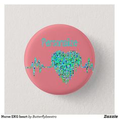 a pink button with an image of a heart and the words permute on it