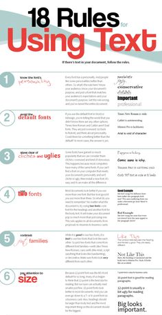 18 Rules For Using Text In Your Work | UltraLinx Typography Rules, Mises En Page Design Graphique, Corporate Identity Design, Design Rules, Design Brochure, Graphic Design Lessons