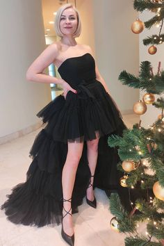 Prom Dress With Ruffles, Strapless Homecoming Dresses, High Low Prom Dress, Black Wedding Dress, Prom Dresses Long Pink, Strapless Evening Dress, Strapless Prom Dress, A Line Evening Dress, Dress With Ruffles