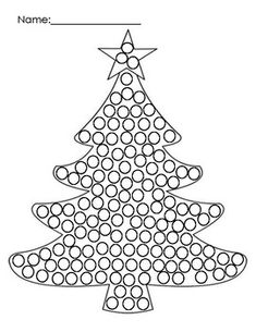 a christmas tree made out of circles