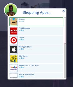 the shopping app is open and showing different items for sale on the store's website