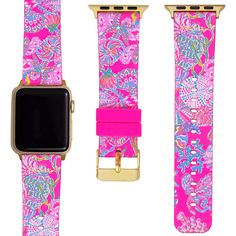 PRICES MAY VARY. Sized to fit 38mm, 40mm, 42mm, and 44mm Apple watches and comes packaged in a pretty patterned box that makes gifting even more fun Band is made of a smooth, durable silicone and featured in the multicolored Lilly Pulitzer pattern, Shell Me Something Good, so you can be living on beach time, all the time! Connects to Apple watch series 1 through 6 and SE, so you can personalize your watch to have a Lilly wardrobe of its own! Silicone band has gold metal hardware (made of stainle Preppy Apple Watch Bands, Pinterest Wishlist, Gold Har, Lilly Pulitzer Patterns, Cute Apple Watch Bands, Amazon Items, Apple Watch Bands Women, Apple Watch Face, Apple Watches