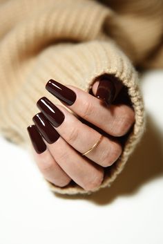 Brown Nail Polish, Brown Autumn, Autumn Nails, Fall Nails