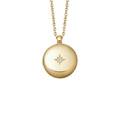 Description: Adorn yourself with this sparkling star locket, a timeless classic for those special moments. Let the stunning design bring a touch of sophisticated charm and nostalgia to your wardrobe and keep your loved ones close. Enjoy this timeless treasure! 14K Gold-Plated on Brass, Cubic zirconia locket size 15mm Diameter Opens and closes Elegant Birthstone Medallion Locket Necklace, Star Locket, Sparkling Stars, Timeless Treasures, Special Moments, Timeless Classic, Instagram Followers, Jewelry Care, Locket