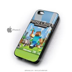 an iphone case with the game minecraft on it