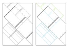 two different lines are shown in the shape of rectangles, with one diagonal line on