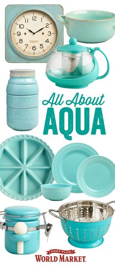 all about aqua, the world's market for kitchenware and home decor items