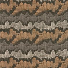 an abstract pattern with mountains and clouds in brown, beige, black and white colors