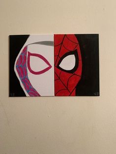 a piece of art that looks like a spiderman mask