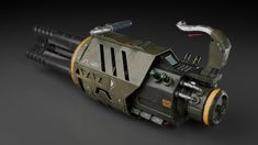 ArtStation - Plasma machine gun, Borys Lozovyi Fallout Plasma, Building Concept, Cyberpunk