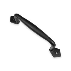 a black handle on a white background