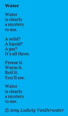 a blue background with the words water is clearly visible to me, and an image of a