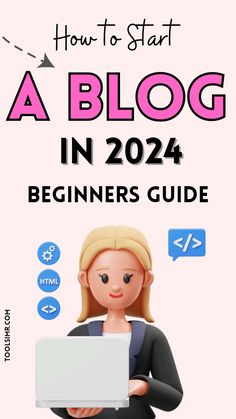 a woman holding a laptop with the text how to start a blog in 2021 beginners guide