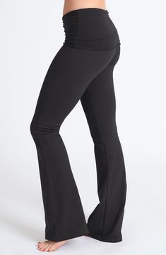 ~Shadow~ Soften up your basic Black! Active bootleg flare pant. Flattering Shirred waistband. 4-way stretch that moves with you and keeps its body-hugging shape. 92% organic cotton 8% lycra. Made in USA. Hand dyed extra soft. Rise: 7.75"Inseam: 33"Colors: Black, White, Navy, Neutral, Sterling, Wild Plum, Espresso, Shadow Model is 5'6," size 4, and wearing a size small. Bust: 32"Waist: 24"Hips: 34" Flared Leggings Aesthetic, Aesthetic Bottoms, Style Flared Pants, Fye Outfits, Wild Plum, Black Flared Leggings, Wardrobe Refresh, Sports Clothes, Cinderella Story