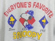 a snoopy t - shirt with the words everyone's favorite since snoopy