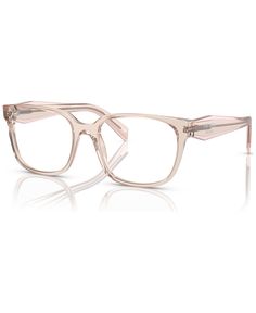 in stock Prada Eyeglasses Women, Clear Pink Glasses, Prada Glasses, Prada Eyeglasses, Havana Color, Fashion Leaders, Understated Style, Federated States Of Micronesia, Prada Sunglasses