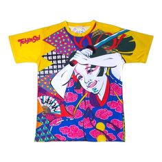 Momoiro CloverZ Shiori Tamai T Shirt Size : L Colour : Yellow Condition : Gently Used DESCRIPTION 👋🏻 Hello, Please follow my shop 🔥Price drop everyday, offer accepted If you like this item please 🖤 Measurements :  Pit to Pit : 21" inches Length : 29" inches Description : - Shirt is in a good condition - No stained and no tear ** NO REFUND, please read all description before make a decision. Yellow Short Sleeve Top With All Over Print, Multicolor Harajuku Crew Neck T-shirt, Yellow All Over Print Short Sleeve T-shirt, Yellow Short Sleeve T-shirt With All Over Print, Harajuku Style Printed Short Sleeve Tops, Yellow Short Sleeve Tops With Custom Print, Yellow Printed Crew Neck Shirt, Offer Accepted, Make A Decision