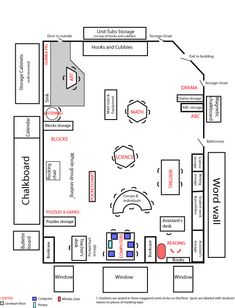 the floor plan for an office