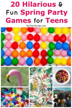 If you're searching for epic spring party games for teens (and adults!), you're going to love this list! Check it out for 20 indoor and outdoor party game ideas! Easter Outdoor Games, Spring Party Games, Indoor Games For Adults, Party Games For Teens, Garden Party Games, Summer Party Games, Group Games For Kids, Outdoor Party Games, Graduation Party Games