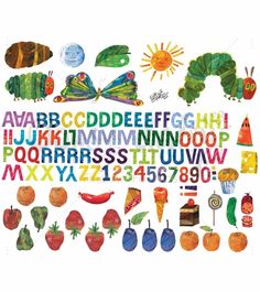 the very hungry caterpillars alphabet and numbers are all made out of paper