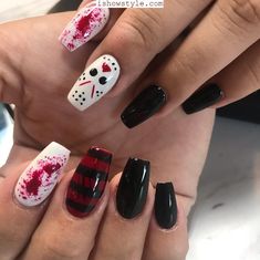 Trendy Halloween Looks - Amzing Horror Halloween Nails ideas 2024 #Halloween Fun Halloween Nails Acrylic, Spooky Season Nails Acrylic, Halloween Nails Inspiration, Easy Spooky Nails, Spooky Halloween Nail Designs, Girly Halloween Nails, Halloween Nails Square, Halloween Nails Scary