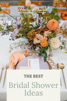 the best bridal shower ideas for fall and winter wedding reception decorations, table settings, and more