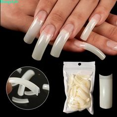 Extra-curve Hawk Nail Tips - Acrylic Half Cover Nails Manicure Accessorie 500pcs Nail Art Acrylic, Cover Nails, Nails Manicure, Diy Hair Accessories