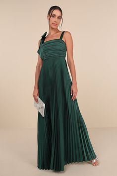 Bow Bridesmaid Dress, Emerald Satin Dress, Emerald Green Bridesmaid Dress, Holiday Formal Dresses, Emerald Green Bridesmaid Dresses, Green Bridesmaid Dress, Winter Wedding Guest Dress, Trendy Bows, Dark Green Dress