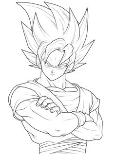 a drawing of gohan from dragon ball