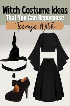 witch costume ideas that you can repurpose to wear with high heeled shoes