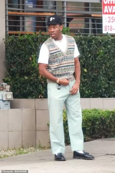 Tyler The Creator Style Outfits, Call Me If You Get Lost Outfit Ideas, Tyler Inspired Outfits, Tyler Style, Tyler Outfit, Tyler The Creator Type Outfits, Tyler The Creator Street Style, Tyler The Creator Vest Outfit, Tyler The Creator Fashion Style