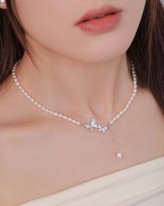 *Please note, size is average, it is a range* ---Sale Quantity: Freshwater Pearl Beaded Necklace, Pearl Necklace, Beaded Necklace, Pearl Jewelry, Beach Jewelry, Dainty Necklace ,if wholesale,contact me. ---SKU:Po-Pri-317-24.6.9 ---Materials: Genuine Freshwater Pearl and 925 Silver ---Approximate size:4mm  /Single Pearl Size ---Necklace Length: 38+6 cm/15+2.4 inch ---Natural pearls, the quality and color difference of each batch of goods will be different, and the quality and color cannot be selected. PREMIUM MATERIALS:Each freshwater cultured pearls is meticulously hand-selected to ensure flawless beauty. Wearing this pearl necklace  to any event, you'll become the stunning centerpiece, captivating everyone with your regal and elegant presence. Like a queen, you'll garner countless complim Delicate Butterfly Necklace With Chain, Elegant Butterfly Pendant Necklace, Butterfly Pearl Necklace, Elegant Gemstone Butterfly Necklace Gift, Elegant Butterfly Gemstone Necklace, Genuine Pearl Necklace, Pearl Beaded Necklace, Real Pearl Necklace, Women's Jewelry Sets