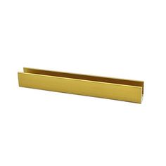 a gold rectangular metal object on a white background with clipping for text or image