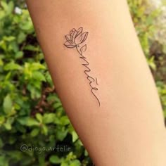 a woman's arm with a tattoo on it that says, i love you