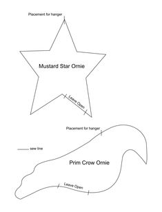 the star is labeled in three different ways to make it look like they have been cut out