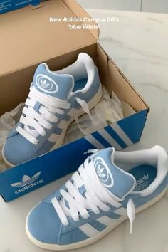 #adidascampus  #adidasshoeswomen  #shoes #babyblues #campus Adidas Campus Shoes, Shoes For School, Back To School Shoes, Shoes Outfit Fashion, Adidas Shoes Women, Cute Nike Shoes