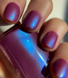 Crazy Cat Lacquer Summer Days is light and fresh like a summer day. This pink/purple nail polish has a blue shimmer to it. Hand Mixed. Photos depict polish in direct natural light at dusk.  Formula is 10 free. Free of Formaldehyde, Toluene, Dibutyl Phthalate (DBP), Camphor, Formaldehyde Resin, Xylene, Ethyl Tosylamide, Parabens, Phthalates, fragrances.  All ingredients and final product are vegan and cruelty free.  Ingredients: Butyl Acetate, Ethyl Acetate, Nitrocellulose, Acetyl Tributyl Citrate, Isobutyl Acetate, Isopropyl Alcohol, Adipic Acid/Neopentyl Glycol/Trimellitic Anhydride Copolymer, Silica, Styrene/Acrylates Copolymer, N-Butyl Alcohol, Benzophenone-1, Violet 2. May contain: Mica, Titanium Dioxide, Iron Oxide, Aluminum, Tin Oxide, Ferroferric Oxide, Triphenyl Phosphate, Ethyl Al Purple Nail Polish, Indie Nail Polish, Funky Nails, Crazy Cat, Purple Nails, Swag Nails, How To Do Nails, Short Nails, Natural Nails