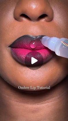 Sixfigure Cosmetics on Instagram: "Ombre Lip Tutorial. Rate it on a scale of 1-10.   💄Be Inspirered 💄  Original only.Make your orders today at branches below:👇👇👇👇 🇰🇪NAIROBI ➖ MARION  0717 514 177@ (CBD- World Business,1st floor)  #OmbreLipstick #makeup # lipstick #maybelline #kenya #kenyamua #makeup #Tutorial" Quick Eye Makeup Tutorial, Black Makeup Looks, Ombre Lipstick, Ombre Lip, Curly Crochet Hair, Makeup Pictorial