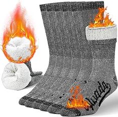 a pair of socks that are on fire