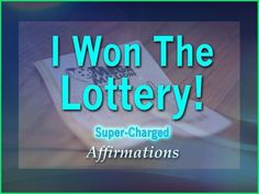 i won the lotery super - charged affirmations with an image of a cell phone